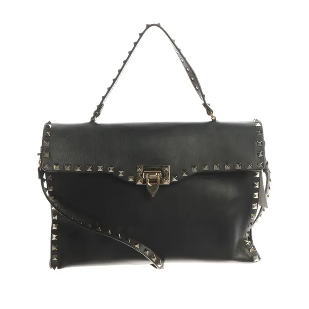 Shoulder Bag, in Black, Leather, Valentino