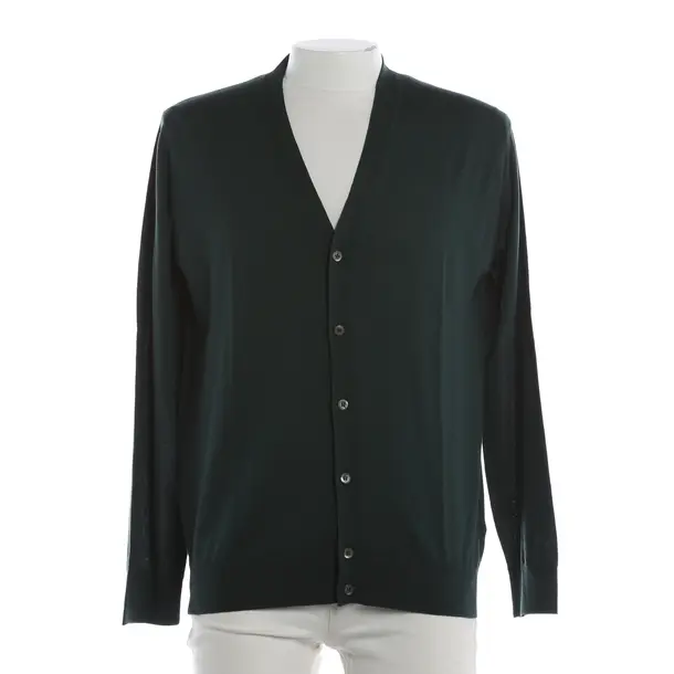 Cardigan, in Verde, Lana, Prada