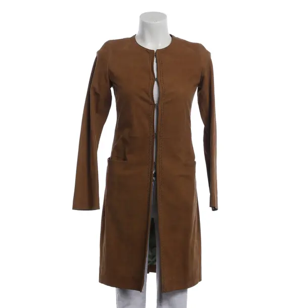 Leather Coat, in Brown, Leather, Golden Goose