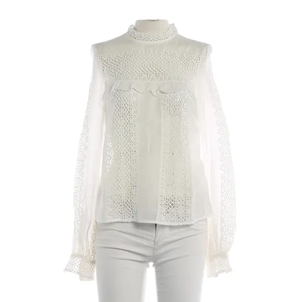 Blouse, in White, Cotton, self-portrait