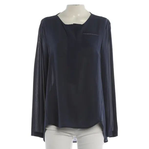 Blouse, in Blue, Silk, Brunello Cucinelli