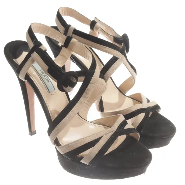 Heeled Sandals, in Black, Prada
