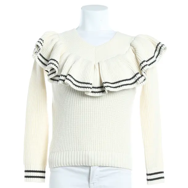Pullover, in Cream, Wolle, self-portrait