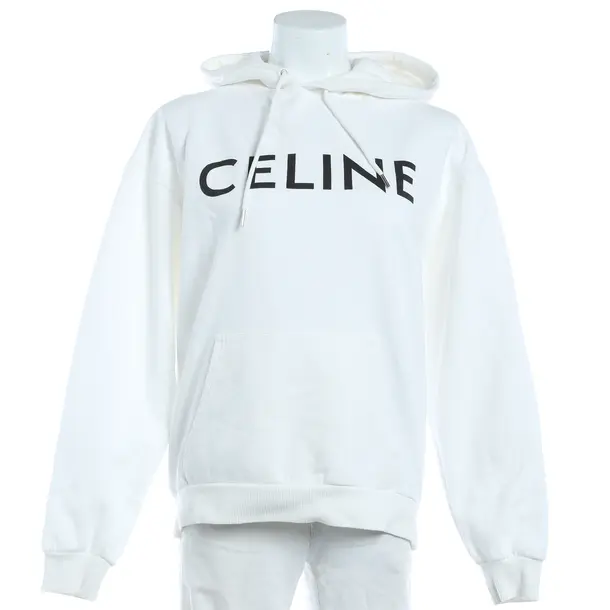 Hoodie, in White, Cotton, Céline