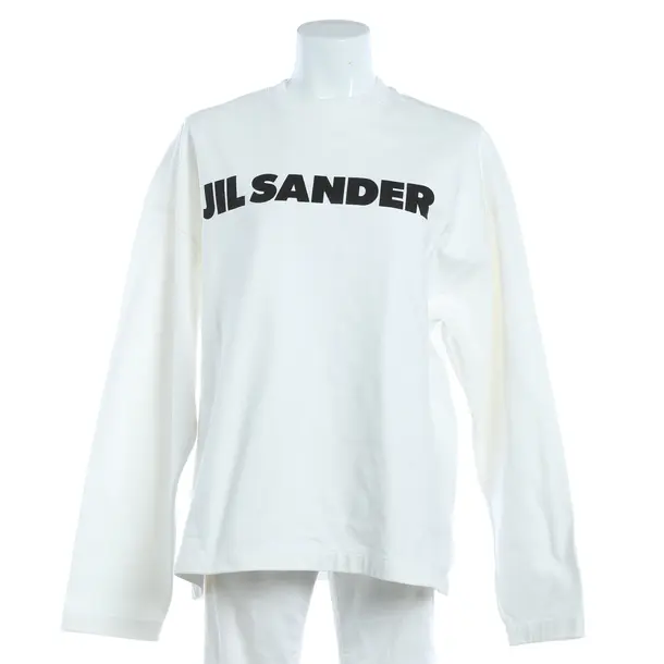 Sweatshirt, in Weiß, Baumwolle, Jil Sander