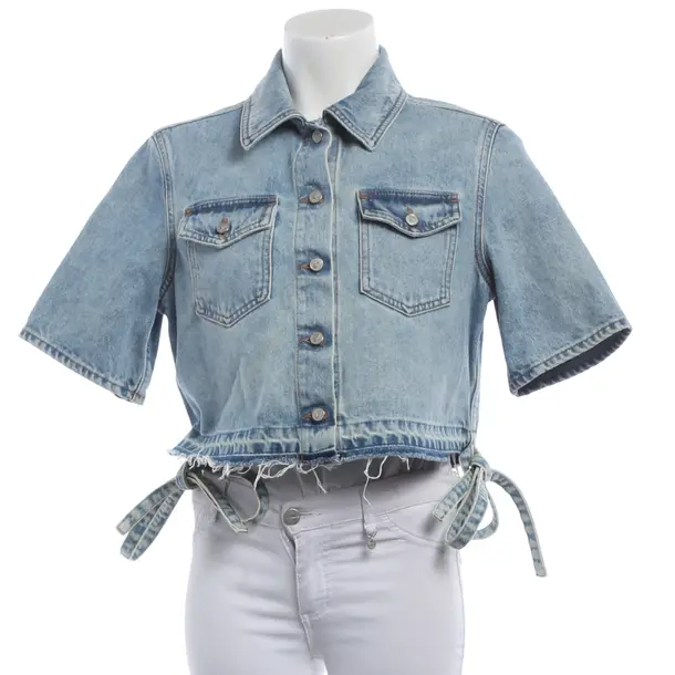 Giacca di jeans, in Blu, Cotone, Bianco sporco
