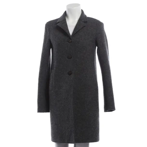 Mid-Season Coat, in Gray, Wool, Harris Wharf London