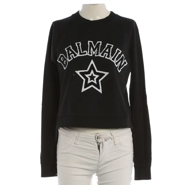 Sweatshirt, in Black, Baumwolle, Balmain