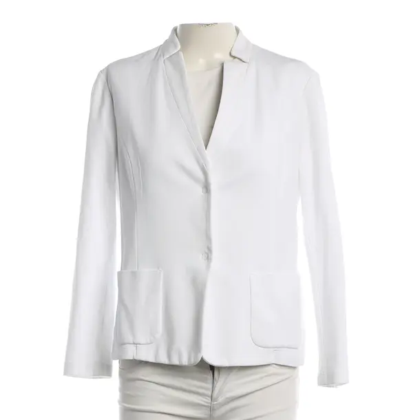 Blazer, in White, Cotton, Peserico