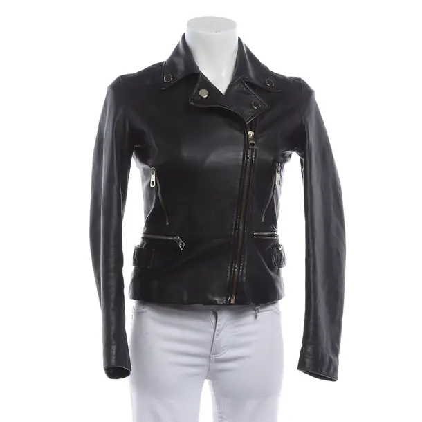 LeatherJacket, in Black, Leder, Versace