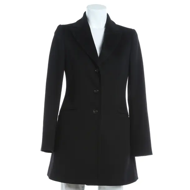 Mid-Season Coat, in Black, Wool, Fay
