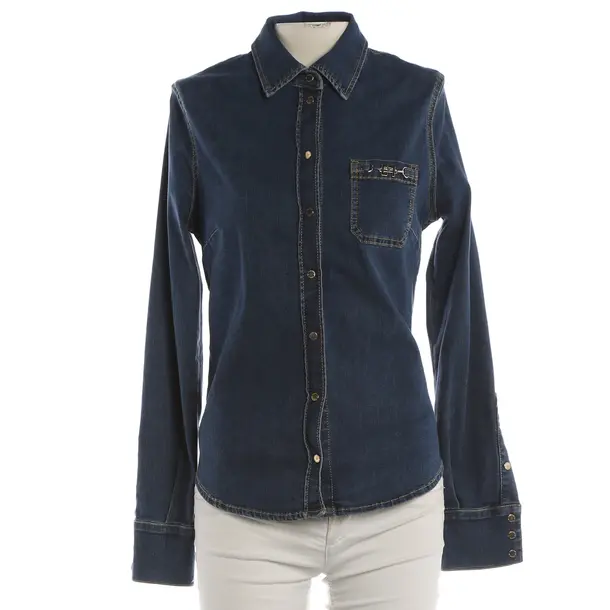 Denim Shirt, in Blue, Denim, Elisabetta Franchi