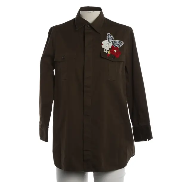 Bluse, in Dunkelgrün, Baumwolle, Dsquared