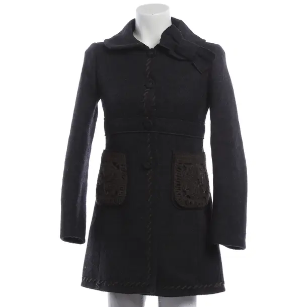 Mid-Season Coat, in Gray, Wolle, Prada
