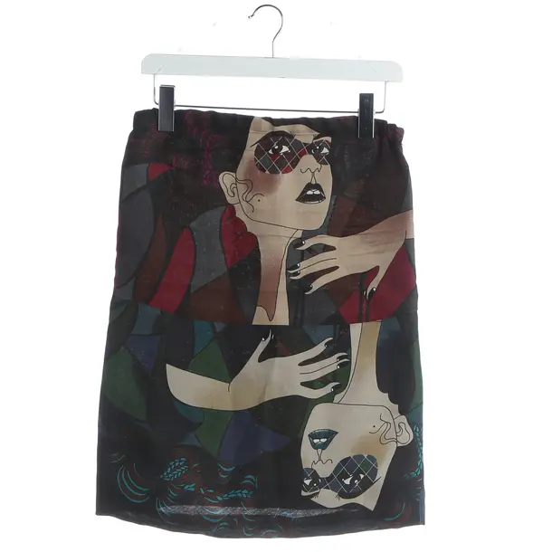 Skirt, in Multicolored, Silk, Miu Miu