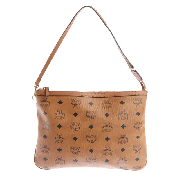 Clutch in Braun, Leder, MCM