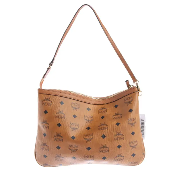 Clutch in Braun, Leder, MCM