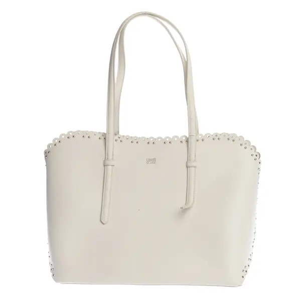 Handbag in White, Leather, cavalli CLASS