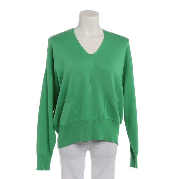 Jumper in Green, Cotton, Repeat