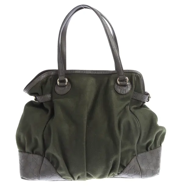 Handtasche in Grün, Wolle, Gucci
