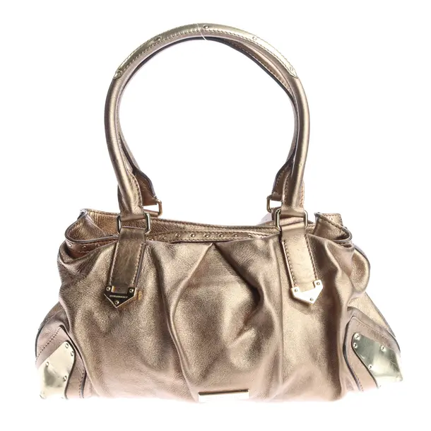 Schultertasche in Metallic, Leder, Burberry