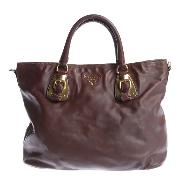 Handtasche in Braun, Leder, Prada