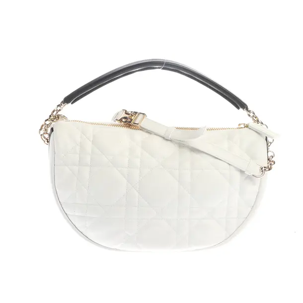 Schultertasche in Weiß, Leder, Dior