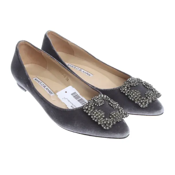 Ballerinas in Grau, , Manolo Blahnik