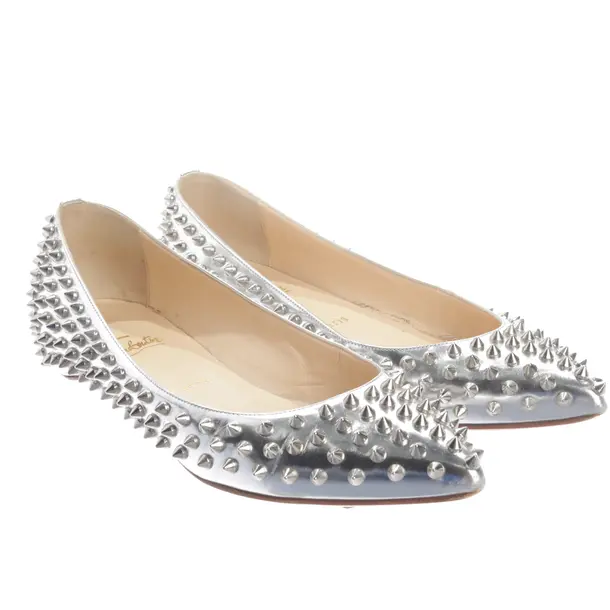 Ballet Flats in Metallic, , Christian Louboutin