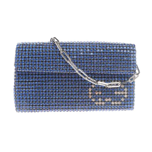 Clutch, in Blau, Seide, Escada