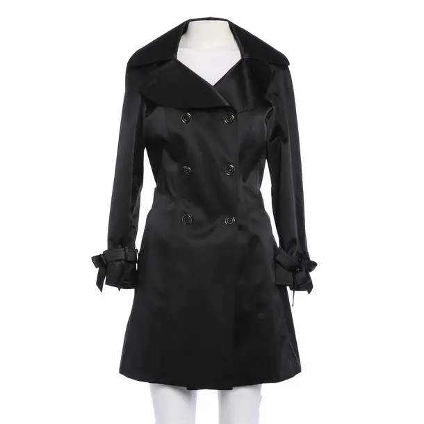 Mid-Season Coat in Black, Viscose, Escada