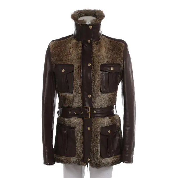 Lederjacke in Braun, Leder, Escada