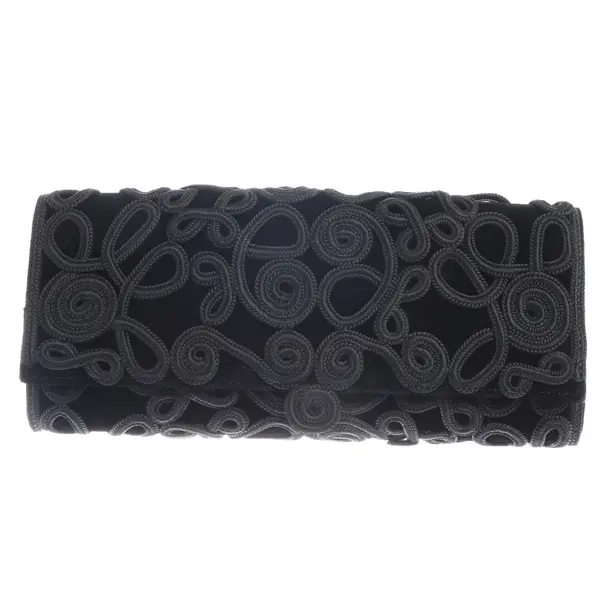 Clutch in Schwarz, Polyester, Escada