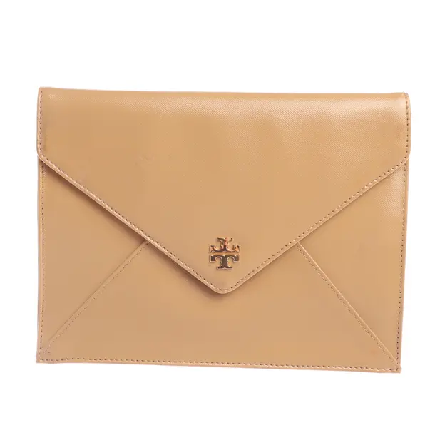Clutch Bag in Brown, Leather, Tory Burch