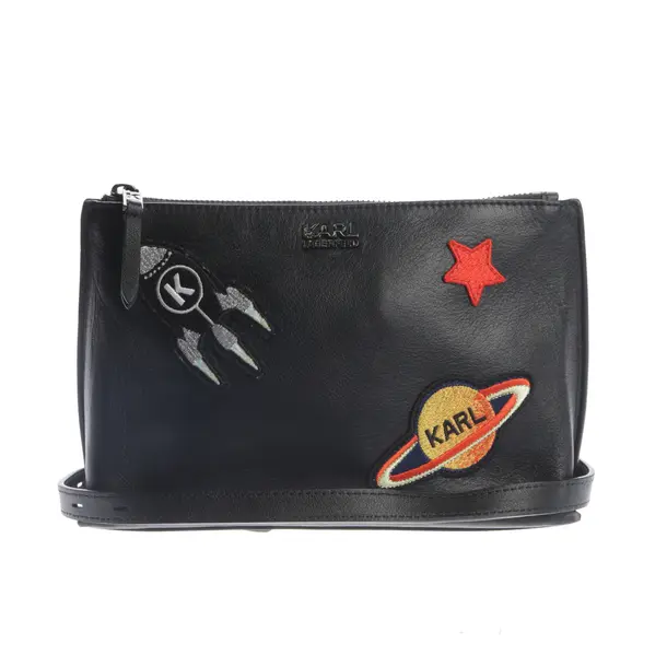 Umhängetasche in Schwarz, Leder, Karl Lagerfeld