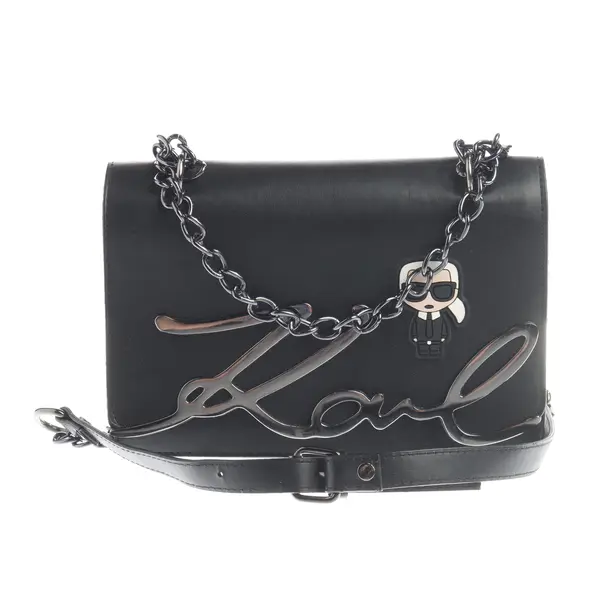 Borsa a cinture a tracolla, in Nero, Pelle, Karl Lagerfeld