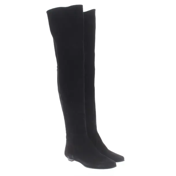 Over-The-Knee Boots in Black, , Saint Laurent