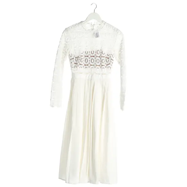 Cocktail Dress in White, Polyester, self-portrait