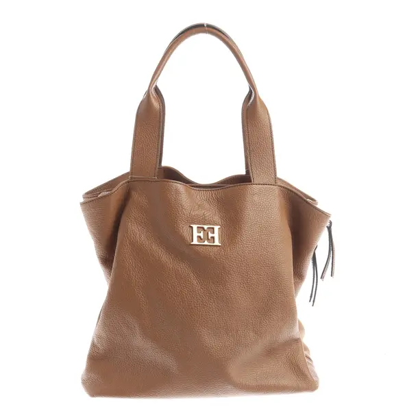 Schultertasche, in Hellbraun, Leder, Escada