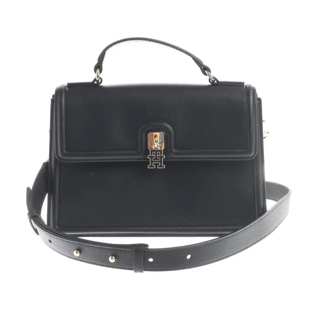 Handtasche, in Schwarz, Leder, Tommy Hilfiger