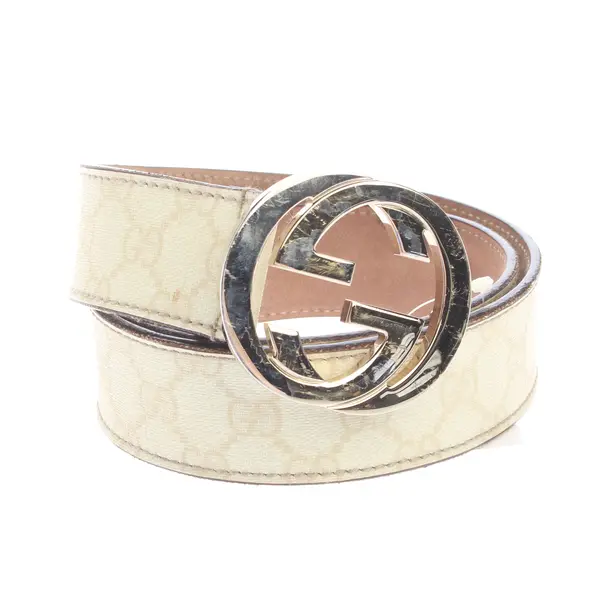 Belt in White, Leather, Gucci