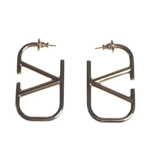 Ohrringe in Metallic, Metall (metallisch, metallisiert), Valentino