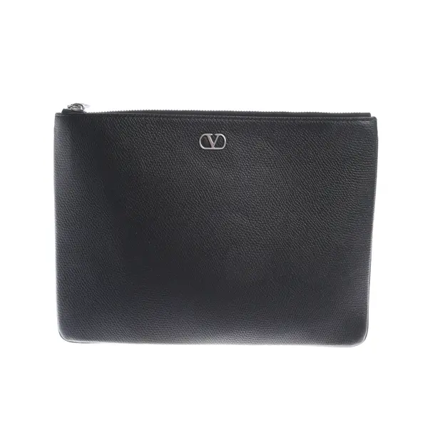 Clutch Bag in Black, Leather, Valentino