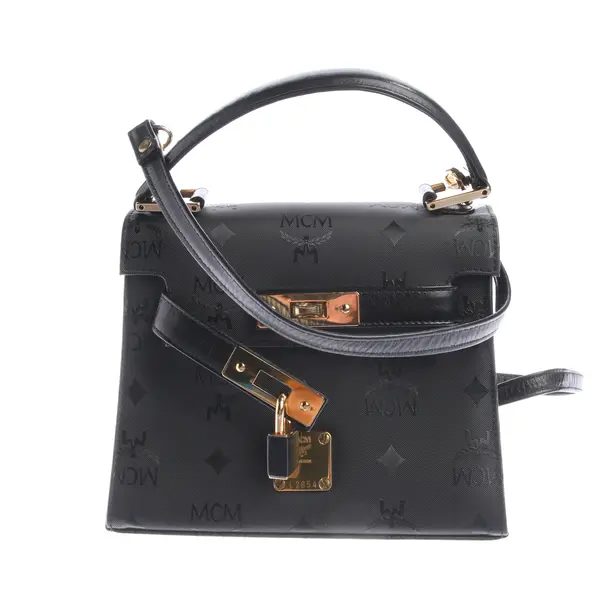 Handbag in Black, Polyurethane, MCM