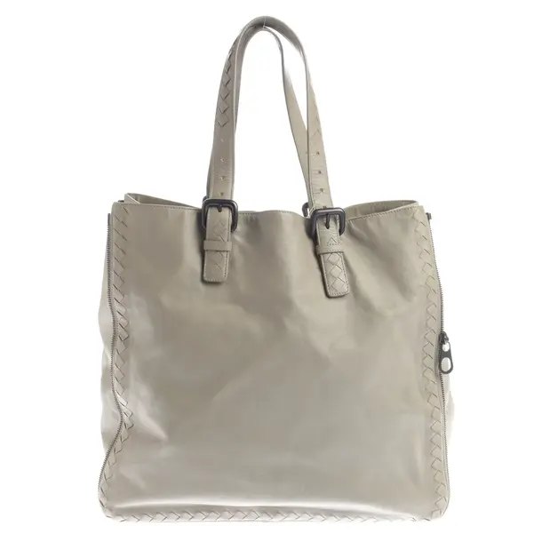 Shopper Bag, in Gray, Leather, Bottega Veneta