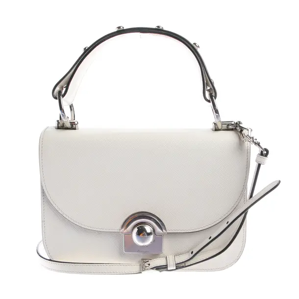 Handbag, in Beige, Leather, Prada