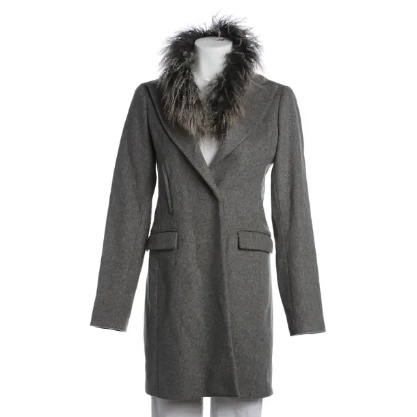 Mid-Season Coat in Gray, Wool, Fabiana Filippi