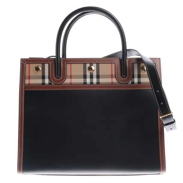 Handtasche, in Mehrfarbig, Leder, Burberry