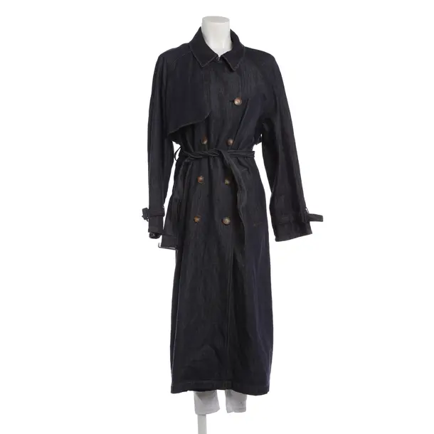 Mid-Season Coat in Blue, Cotton, Riani