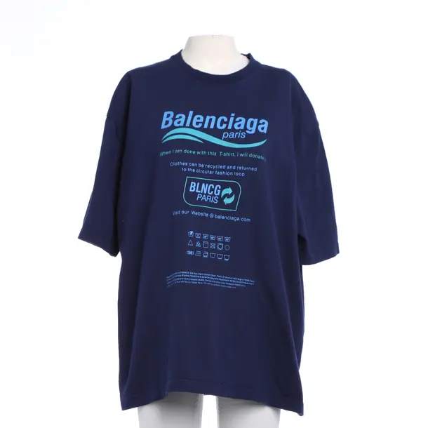Shirt in Blau, Baumwolle, Balenciaga